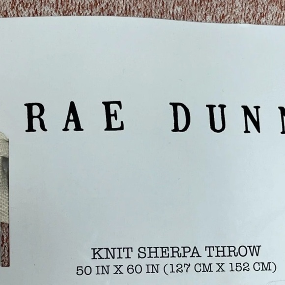 NWT RAE DUNN Knit Sherpa Throw Blanket 50x60 GATHER Fall Leaves Autumn Seasonal - Picture 4 of 4